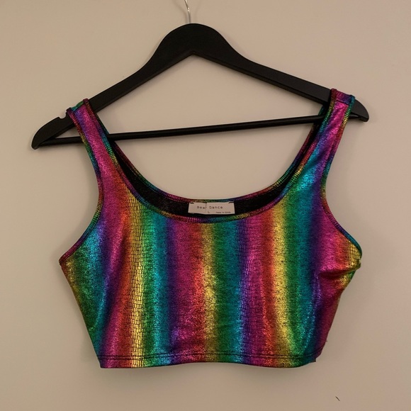Textured Colorblock Crop Top - Picture 5 of 5